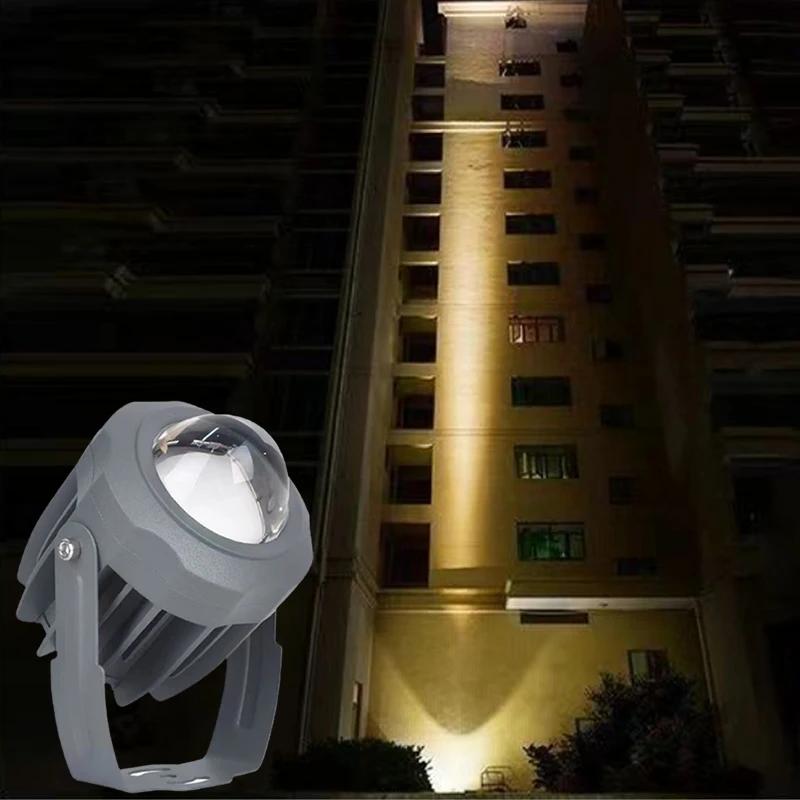 12W LED Outdoor Spotlight One Beam Lamp Hotel Outdoor Wall IP67 Waterproof Spotlights Gardon Landscape light 220V 110V