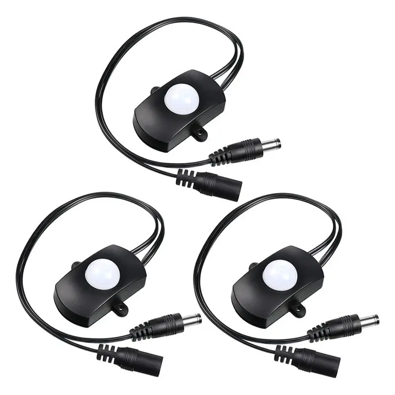 

Датчик движения PIR ABKN-DC 5V-24V 5A, 3 шт., с кабелем-переходником DC для вечеринок