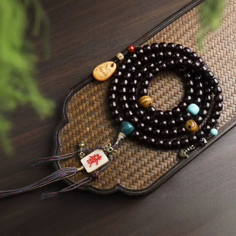 Moon Bodhi Ancient Tibetan Style Set 108 Beads Bracelet Necklace