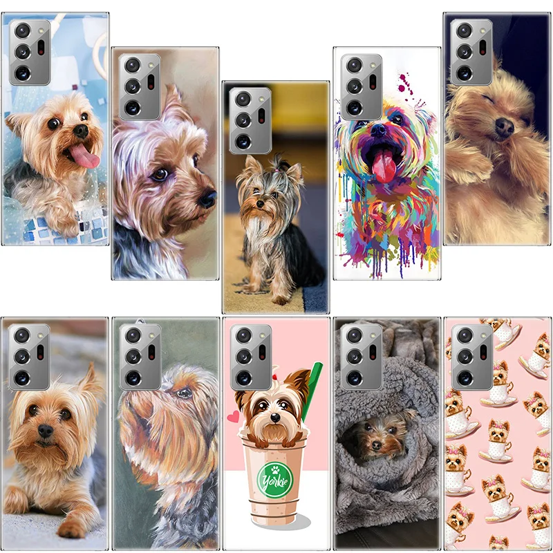 Yorkshire terrier dog Phone Case For Samsung S24 S23 S22 Ultra Fundas S21 Plus Galaxy S20 FE S10 Lite S10E S9 S8 S7 S6 Edge Cove