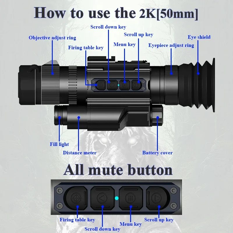 4.2V Special Lithium Battery 4800mv/Lux.S Night Vision Camera Monocular Telescope Astronomical Dmr For Hunting Low Price