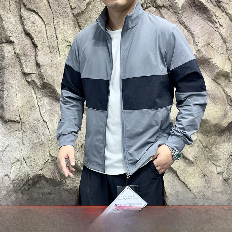 

Мужская уличная куртка с дышащим тонким воротником-стойкой Qui Dry, весенне-осенняя серия Fly Bird Stand Fit Long Sve Casual Jaet