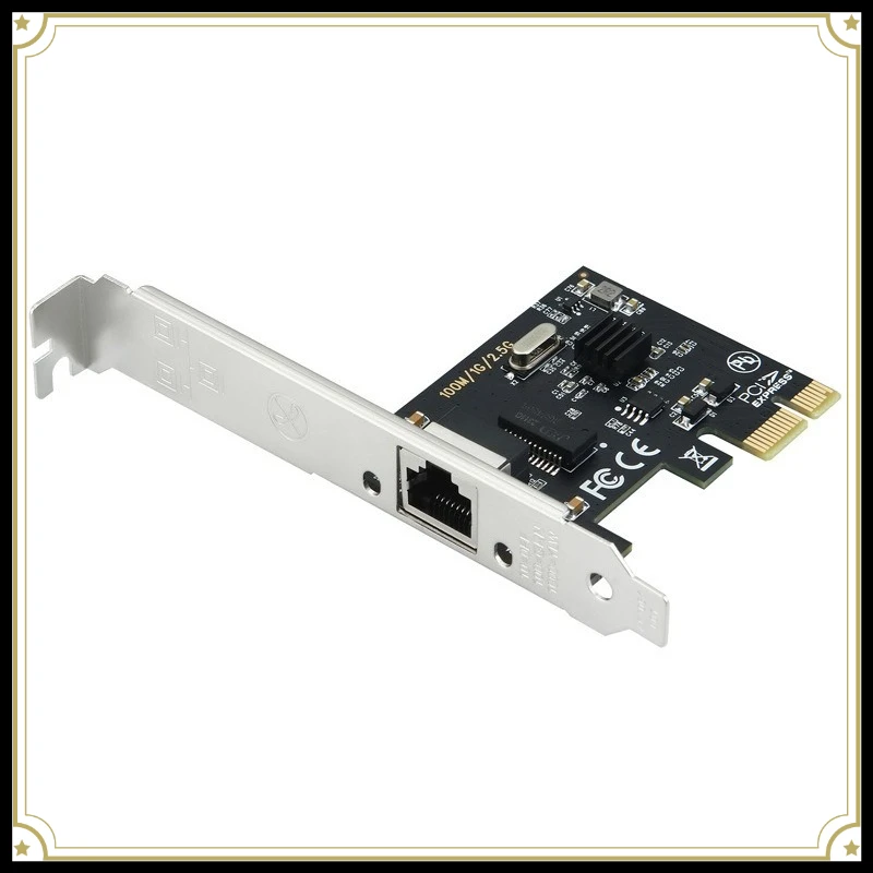 PCI‑E 2.5G Wired LAN Adapter 2500/1000Mbps RTL8125B Chip Gaming Network Card for Desktop PC ROS Aggregation
