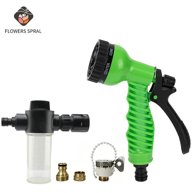 High Pressure Garden Water Gun Hose Nozzle Car Washing Yard Water Sprayer Irrigation Pipe Tube Nozzle Sprinkle FLOWERS SPRAL﻿