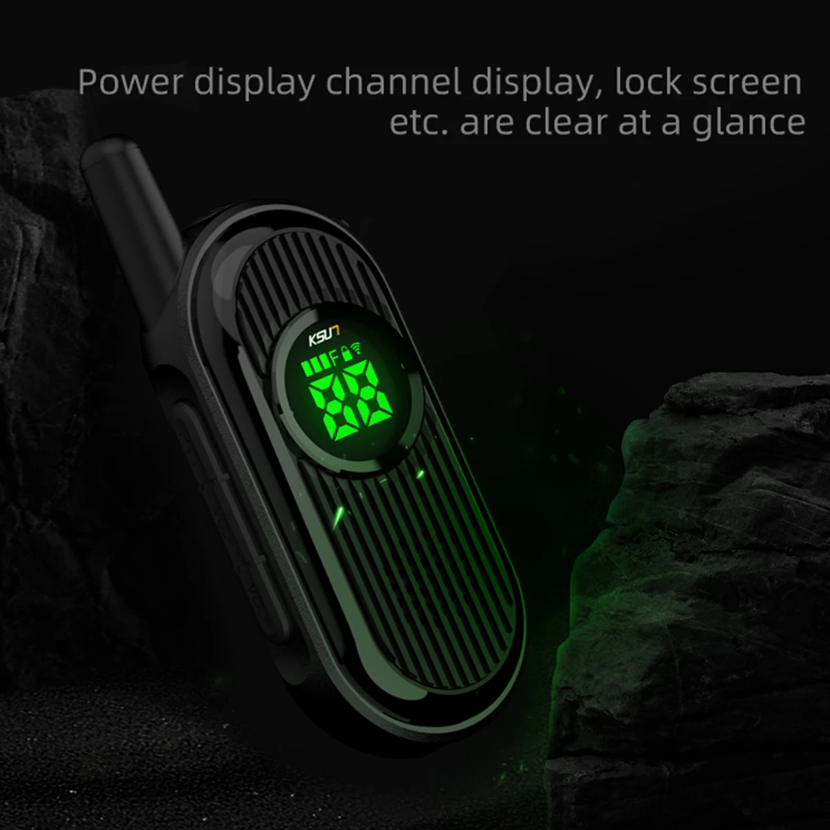 KSUN V9 USB شاشة LED راديو FM قابلة للشحن صغيرة 400-470 ميجا هرتز UHF اتجاهين راديو جهاز اتصال لاسلكي صغير