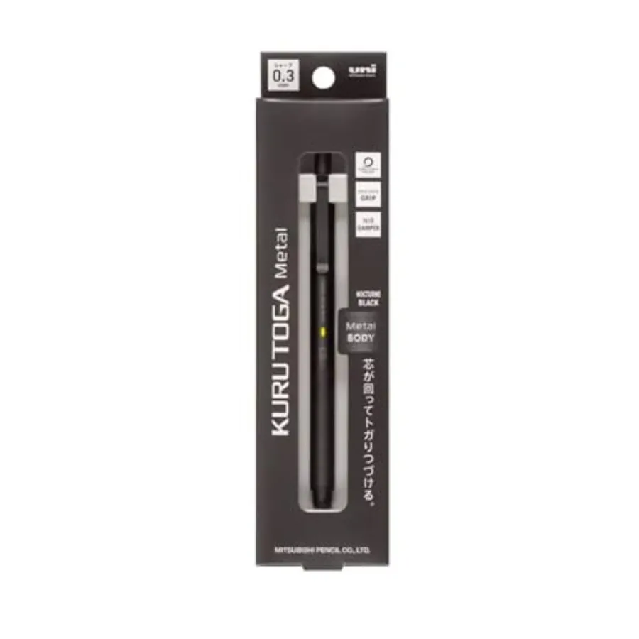 

Механический карандаш Mitsubishi Pencil Metal 0.3mm Nocturne Black M3KH1P.24 с оригинальным стилусом-ручкой.