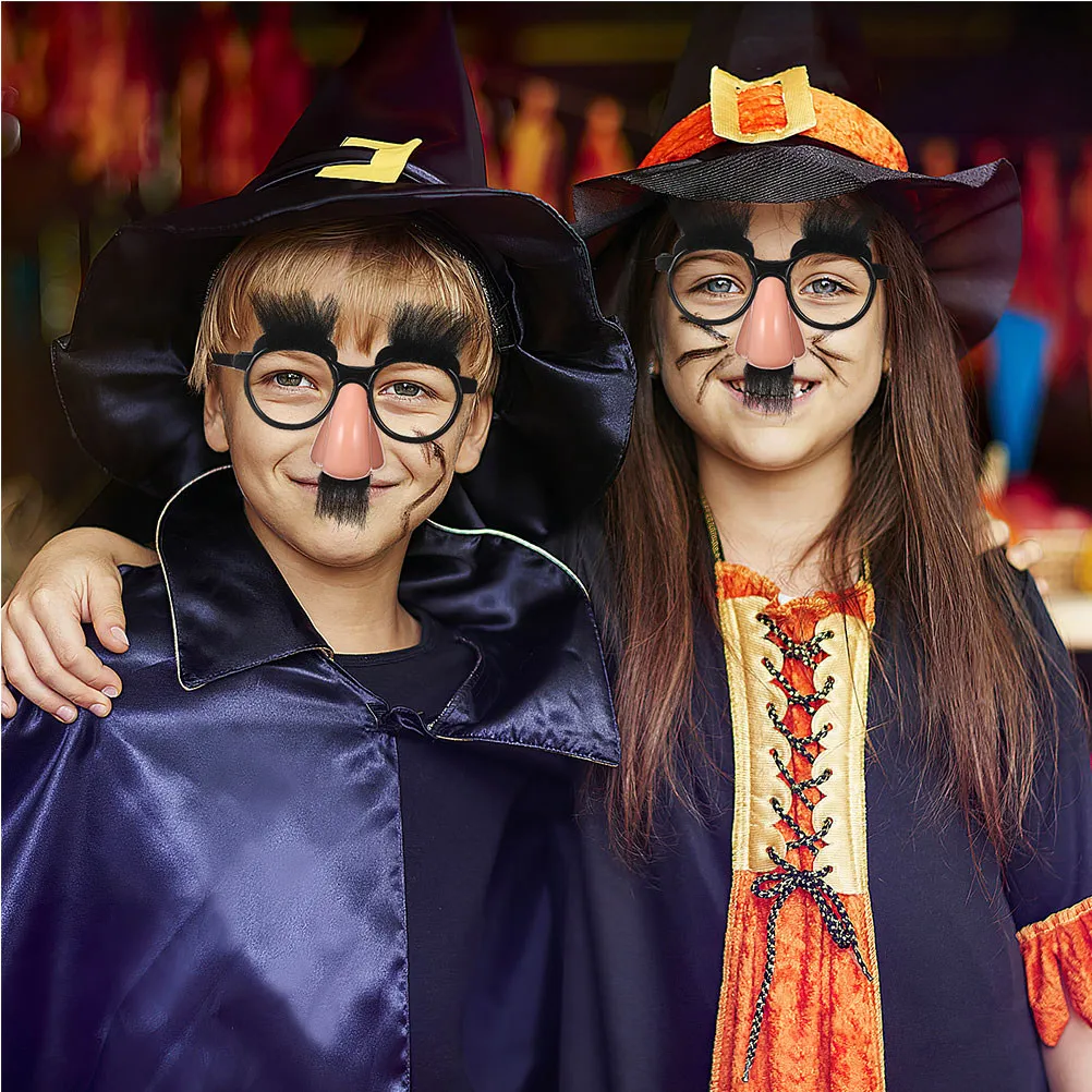 

2Pcs Funny Mustache Glasses Clown Style Novelty Eyewear for Halloween Christmas Parties Adults Kids Carnival Fun Eye Glasses