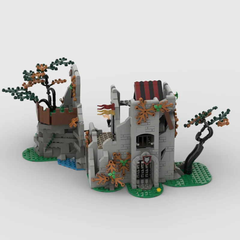 نموذج قلعة المهجور من العصور الوسطى MOC - مكعبات بناء لعبة تجميع الجسيمات الصغيرة - مناسبة لجميع عشاق التجميع. Cr #3
