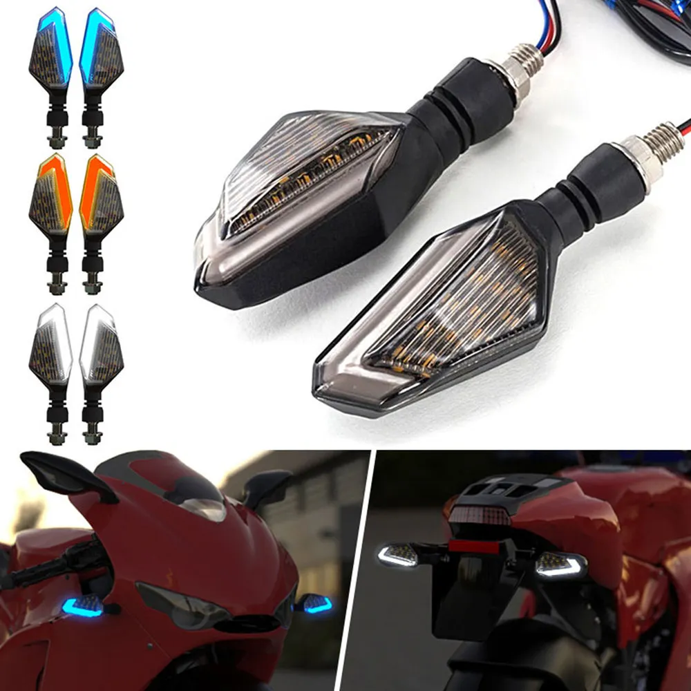 

Universal LED Motorcycle Turn Signal Light Blinker Moto Waterproof Tail Light Signal Lamp 12V Motorbike Indicator Running Lights