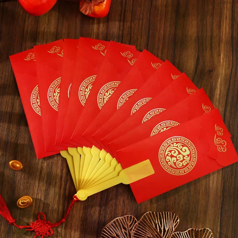 

Креативный 2026 год лошади, новогодняя форма веера, красные конверты, складной красный конверт, лучшие пожелания, карманы для денег, подарки