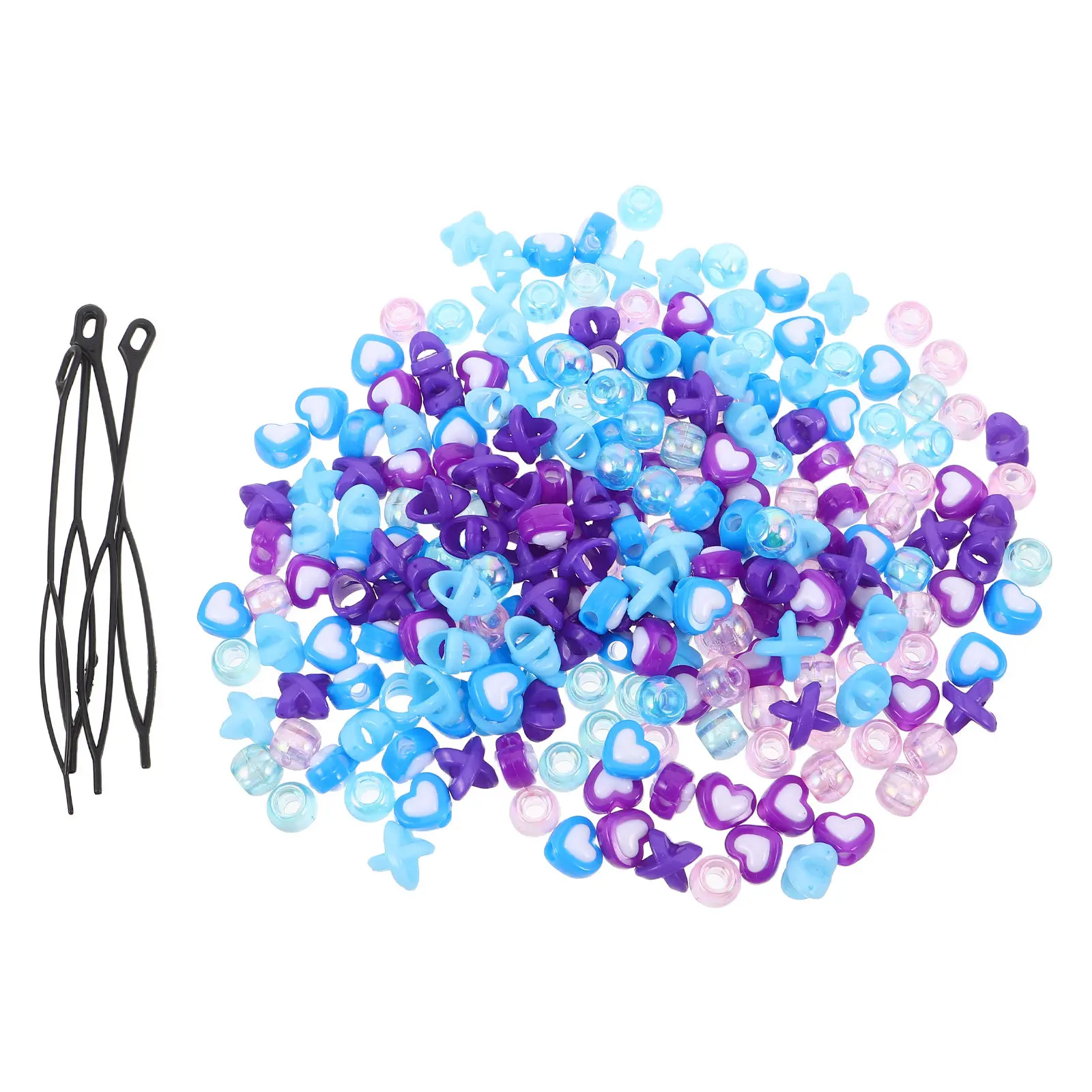 

4 упаковки акриловых бусин для девочек, украшения для волос, для плетения кос и дредов, милые декоративные элементы, накладные украшения для волос, стильные аксессуары