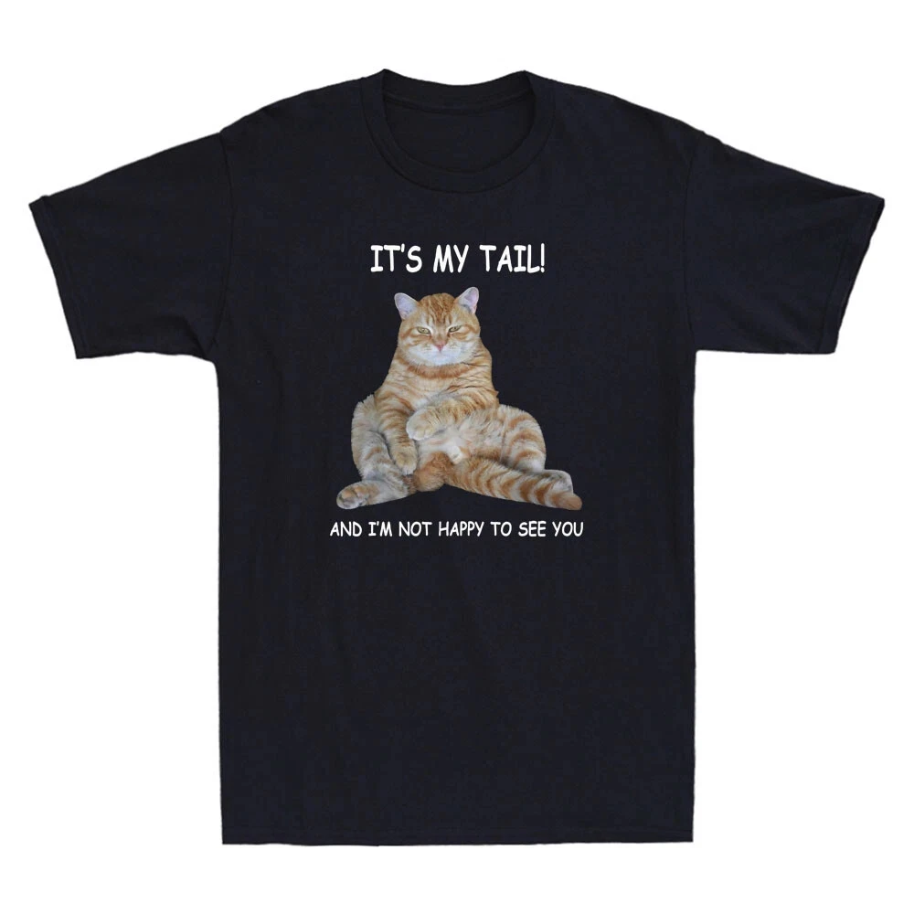 It's My Tail! Tabby Funny Cat Dirty Adult Innuendo Humor Meme Cool Women Tee Comfortable Soft Breathable Women Stylish Clothing