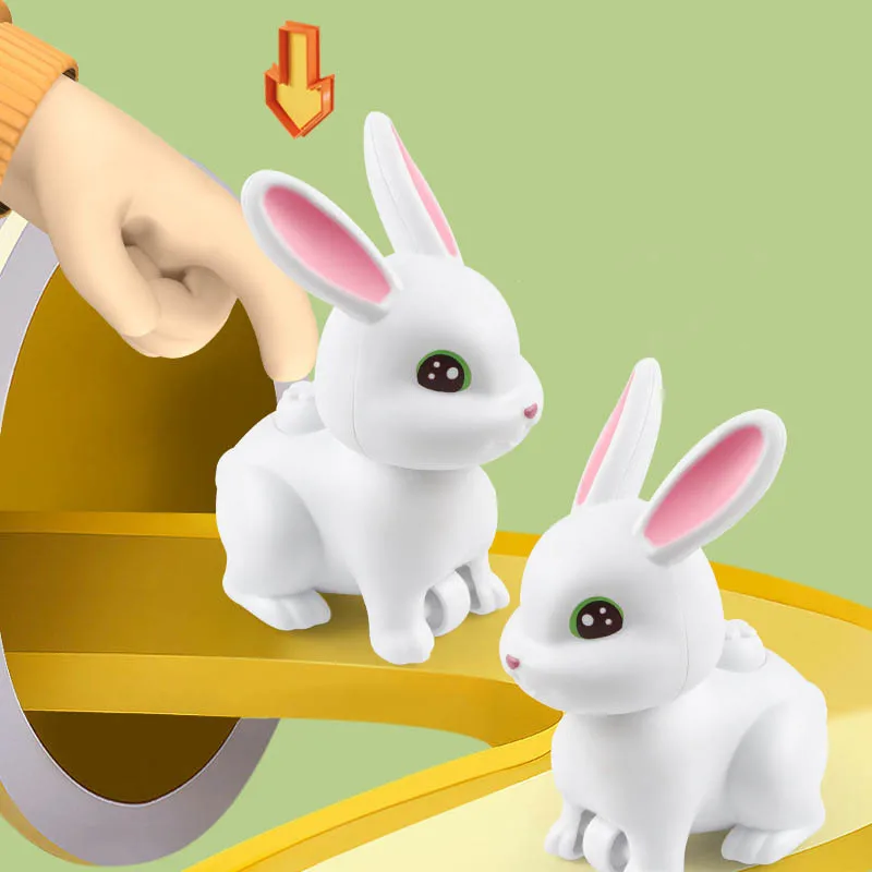 เด็ก Inertia กดดึงกลับสัตว์ของเล่นรถทนการ์ตูนกระต่ายน่ารัก Inertia รถของเล่นเด็ก Interactive ของเล่น