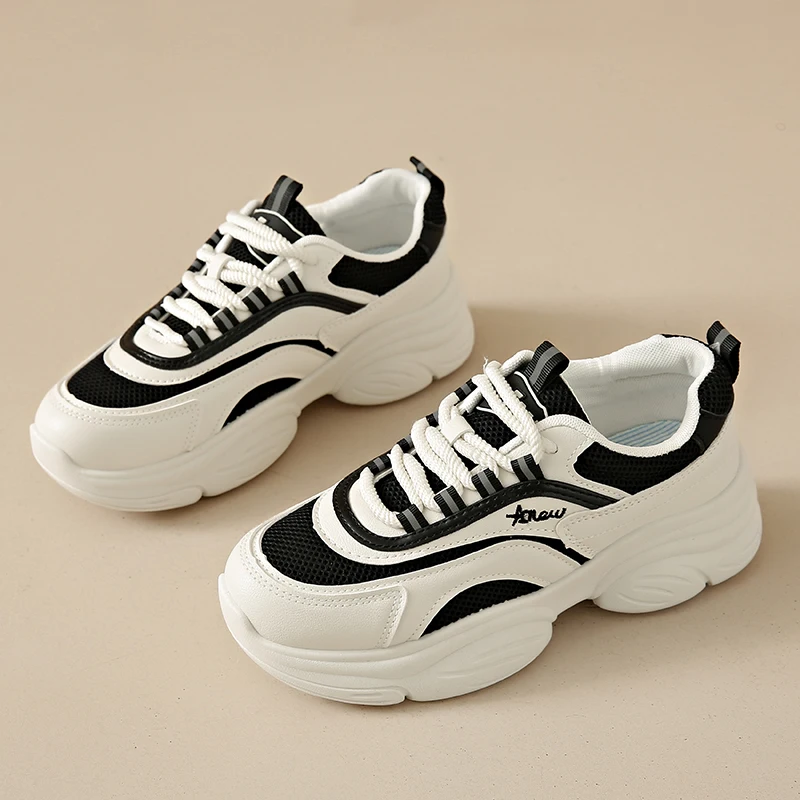 

Женские туфли для папы на толстой подошве, дышащие повседневные кроссовки с сеткой, универсальные, легкие и не натирающие кроссовки для бега