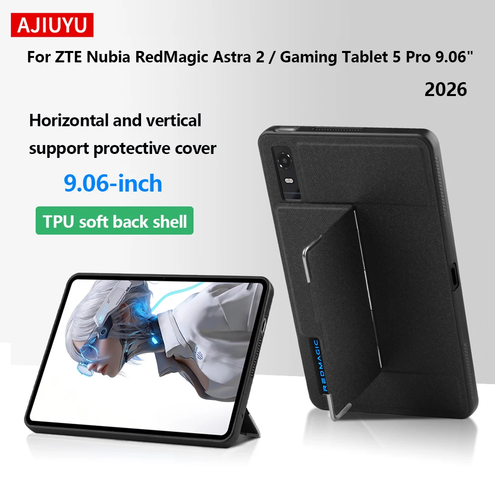Hülle für ZTE Nubia RedMagic Astra 2 / Tablet 5 Pro 9,06 Zoll Gaming-Tablet, Schutzhülle mit mehrfach verstellbarem Ständer