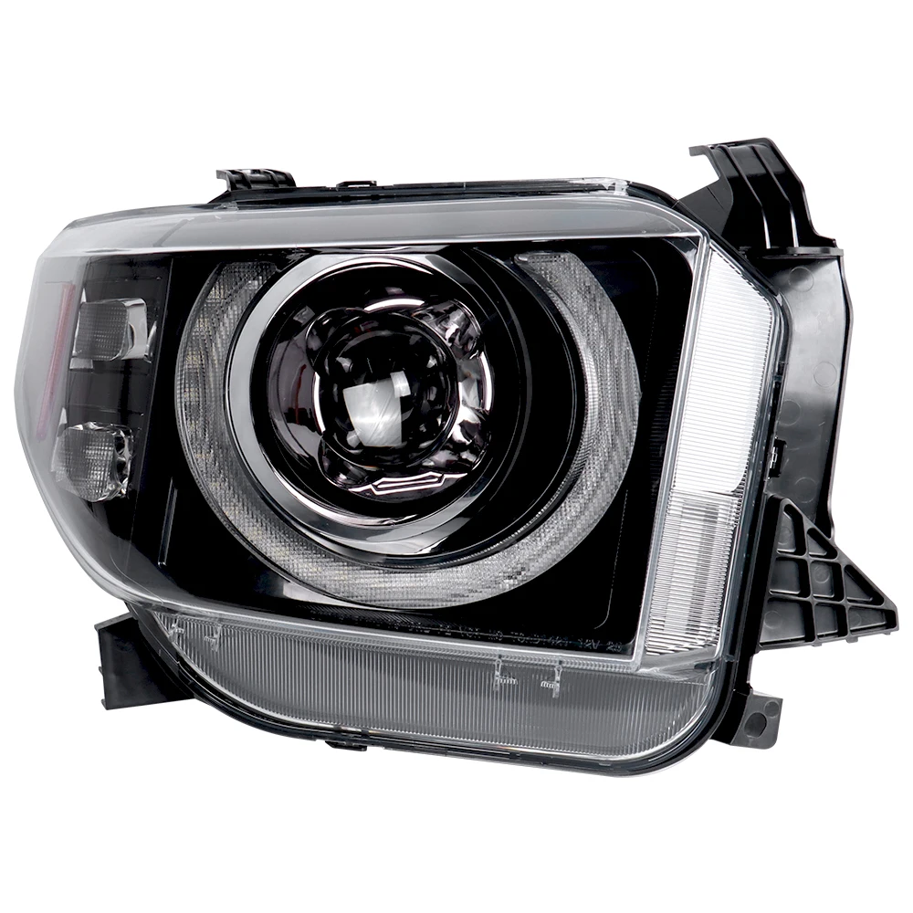 DOT Bi-Led Projector Headlights for 2014-2021 Toyota Tundra Accessories Pickup Truck Headlamp Assembly with Side Corner Lights