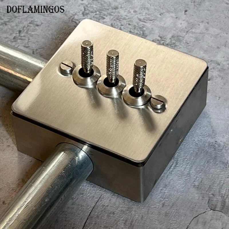 

Surface Mounted Silver Industrial Style Light Luxury Stainless Steel Brushed Dialing 86 Type Lever Switch Surface Mounted