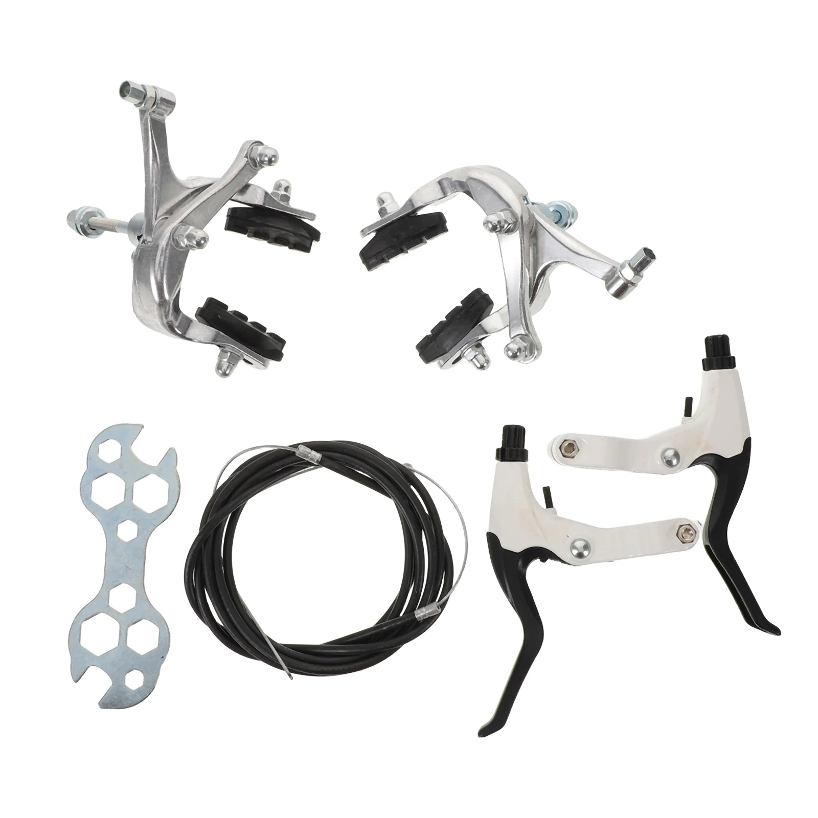 

1Set Universal Bike Brake Set Complete Front Rear Hydraulic Disc Brake Kit Inner Outer Cables Aluminum Alloy Levers Mechanical