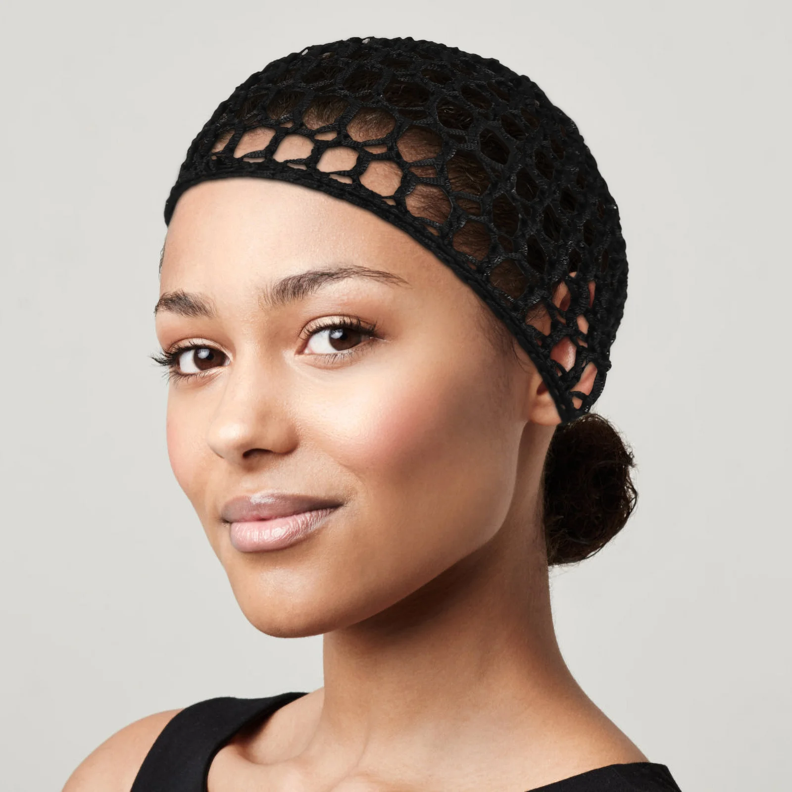 6 قطع من شبكات الشعر المرنة، غطاء قبعات كروشيه متماسكة للنساء، شعر طويل مجعد، قبعة تصفيف متينة، غطاء نوم هدية