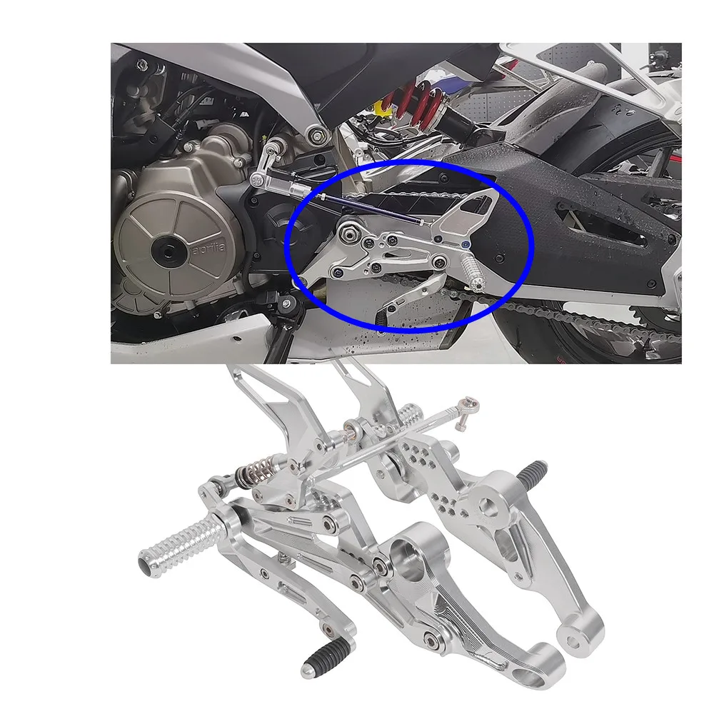 Motorcycle CNC Adjustable Rear Set Rearsets Footrest Foot PegFor Aprilia RS660 Tuono 660 2021 2022 2023