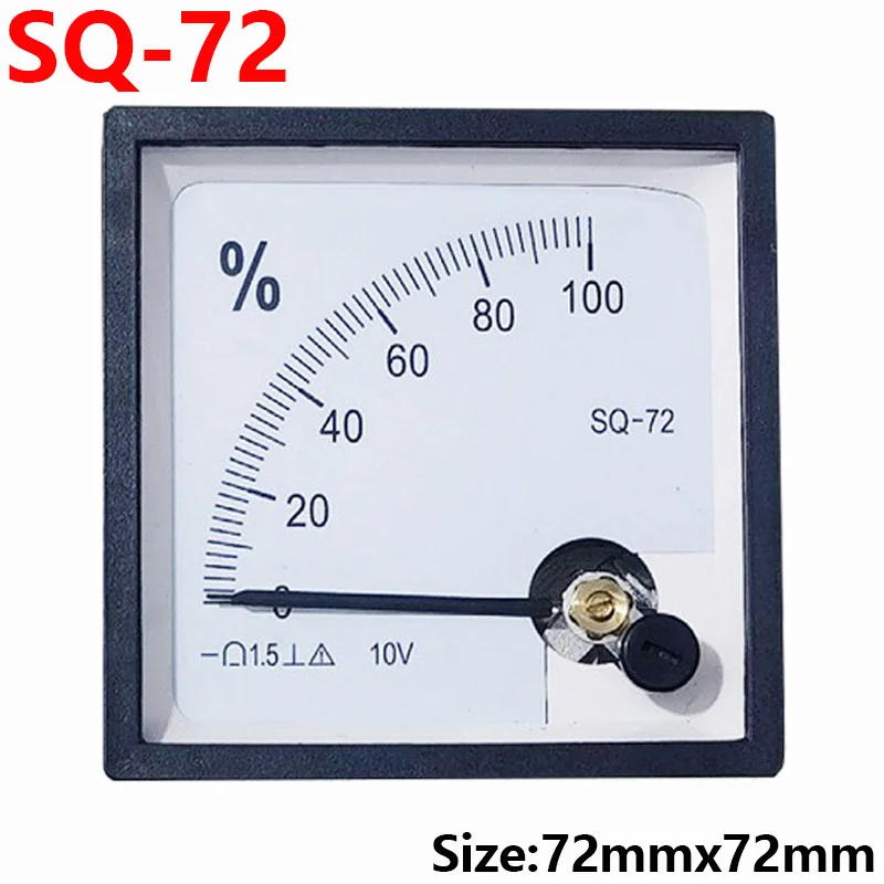 NEW Pointer type instrument DC opening meter SQ-72-100% 10V 4-20mA 100% percentage meter ammeter voltmeter