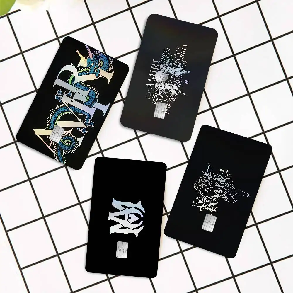 Luxury Design A-Amiries Laser Shiny Bank Card Stickers Waterproof Removable DIY Personal Decoration