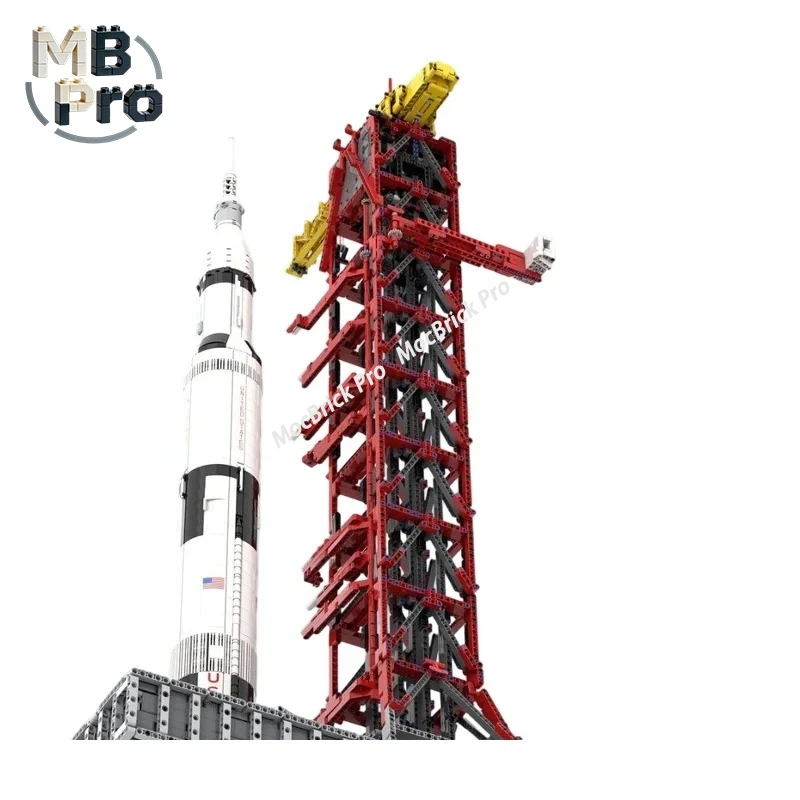 

Строительная башня для запуска ракет с гусеничной платформой MOC, космическая транспортная башня для коллекционеров, конструктор для самостоятельной сборки, подарок