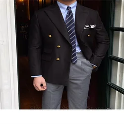 British Daily Only Jacket Men Blazer Slim Suit Blazer Homme Solid Color Masculino Fashion Suit Double Breasted Casual Trendy