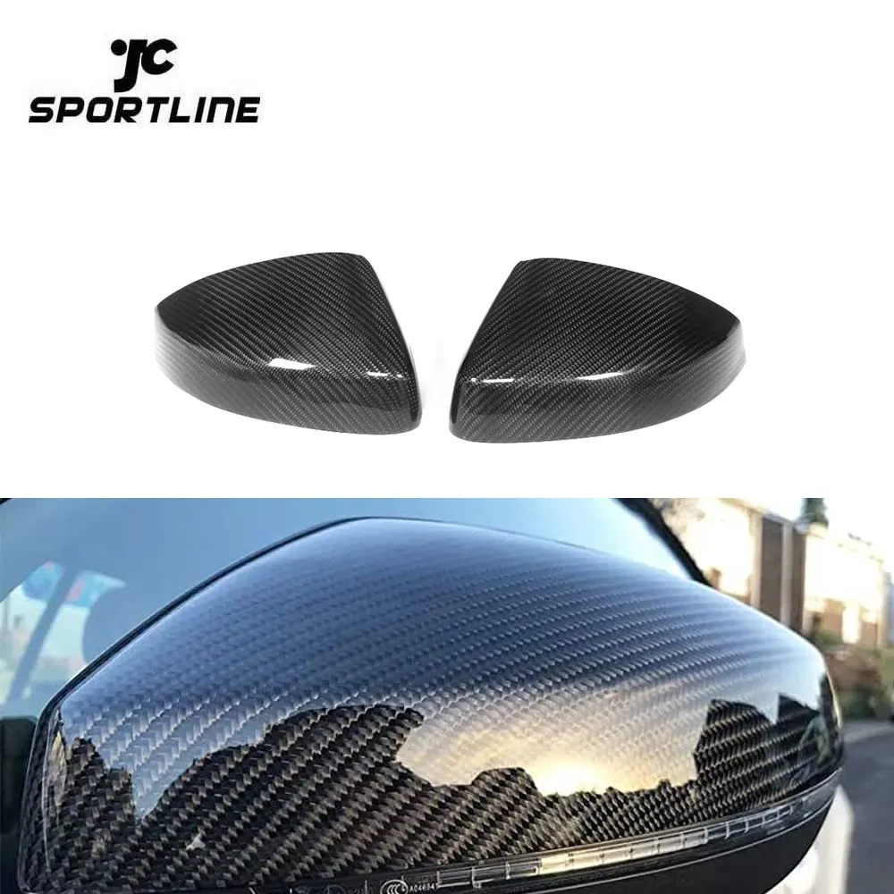 A3 8V RS3 S3 Carbon Fibre Car Side Wing Mirror Cover For Audi Without Side Assist