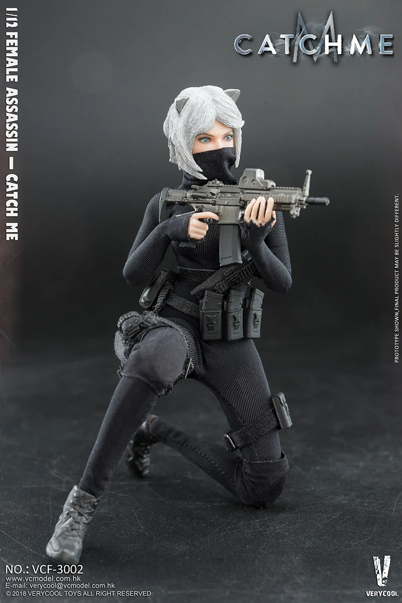 In Stock 1/12 VERYCOOL VCF-3002 Palm Series Female Assassin Cat Of Women Catch Me Full Set Movable Body Figures For Fans Baby