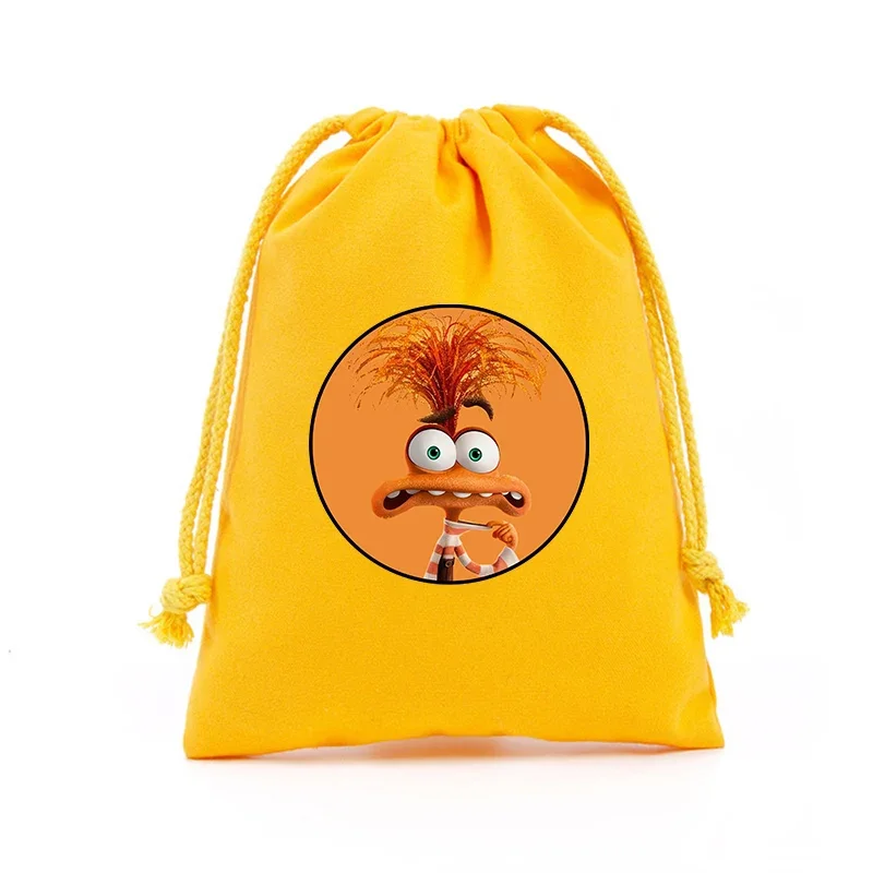 Inside Outs 2 Drawstring Bag Disney Cartoon Merch Boy Girls Candy Jewelry Pouch Cute Dustproof Makeup Packing Bags Birthday Gift