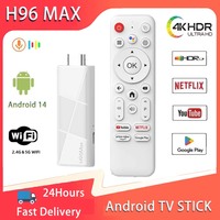 Android TV Stick H96MAX Voice Remote Android14 RK3518 4K 3D HDR BT5.4 Video Wifi6 Netflix YouTube Fast streaming TV Sticks