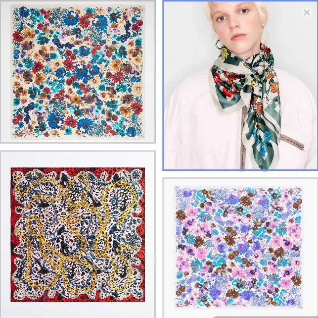 

Foreign trade original single Spanish print delicate large square scarf multi shawl scarf