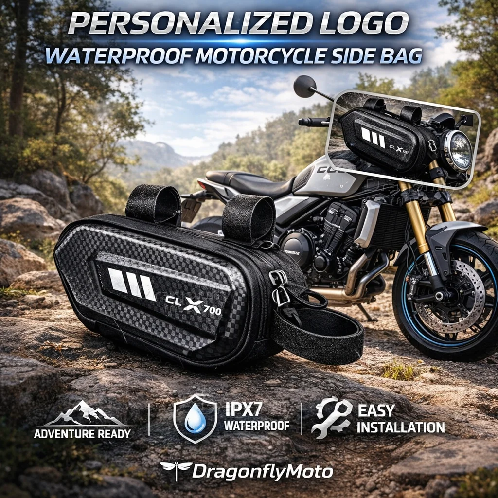 

Для мотоциклов CFMOTO CLX700 700CLX 700 CLX Sport Heritage 2021-2026: Боковая сумка с индивидуальным логотипом, водонепроницаемая, жесткая, для сиденья