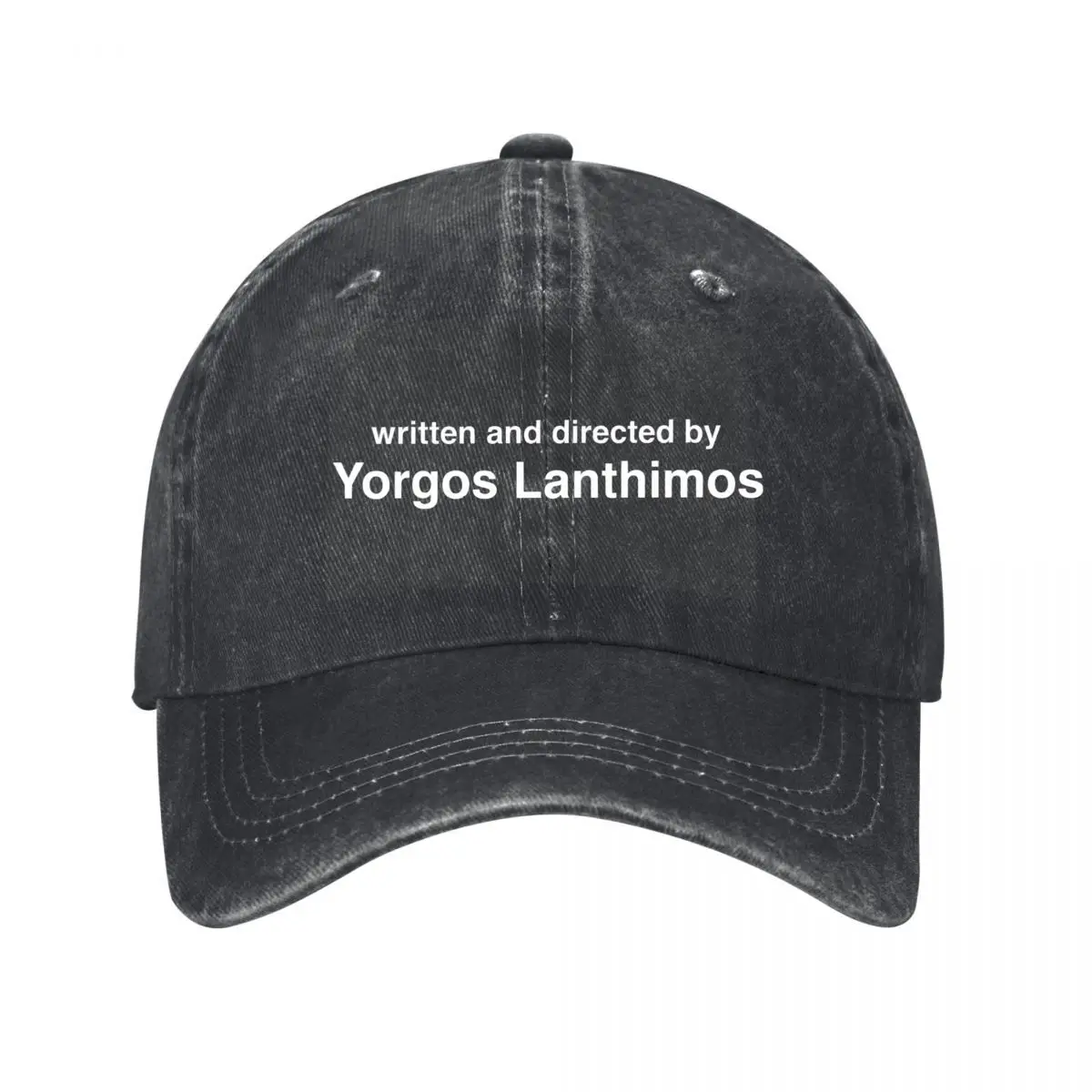 Written And Directed By Yorgos Lanthimos Text Design New Vintage Washed Cotton Baseball Cap Sun Hats