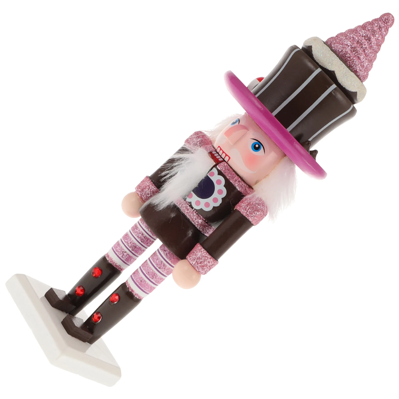 

Mini Bright Mini Nutcracker Pink Wooden Smooth Non Slip Kids Toys Nutcracker For Kids Decor Christmas Gift