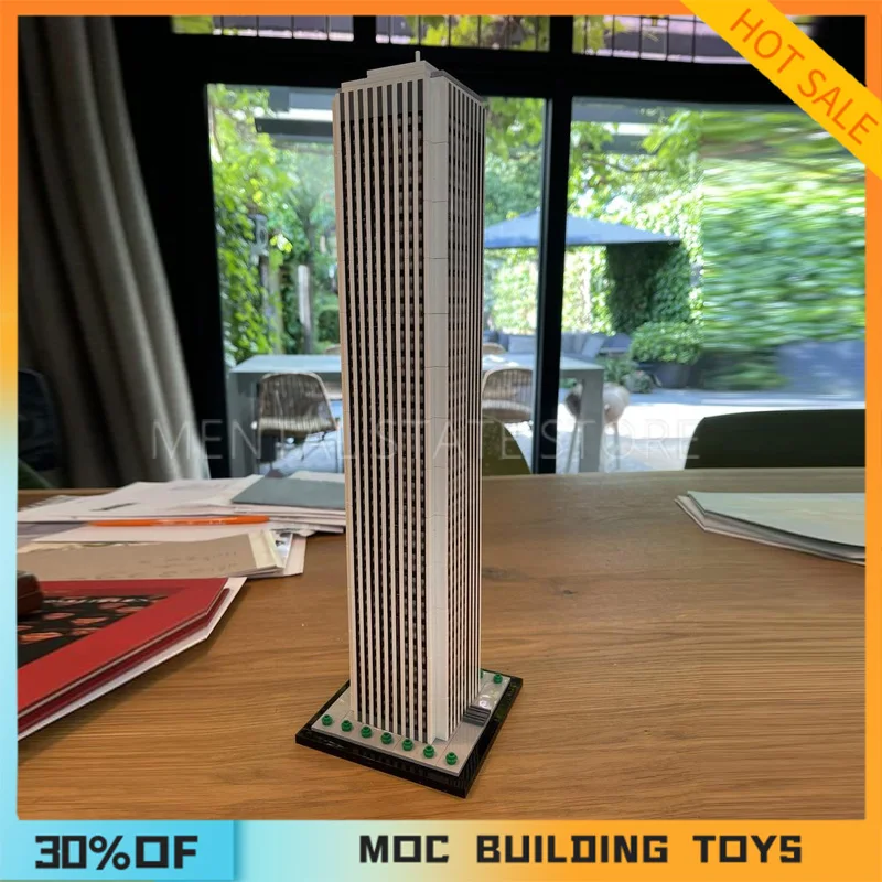 1927PCS Customized MOC Aon Center Chicago (Amoco Building) Building Blocks Technology Bricks Creative Assembly Toy Holiday Gifts