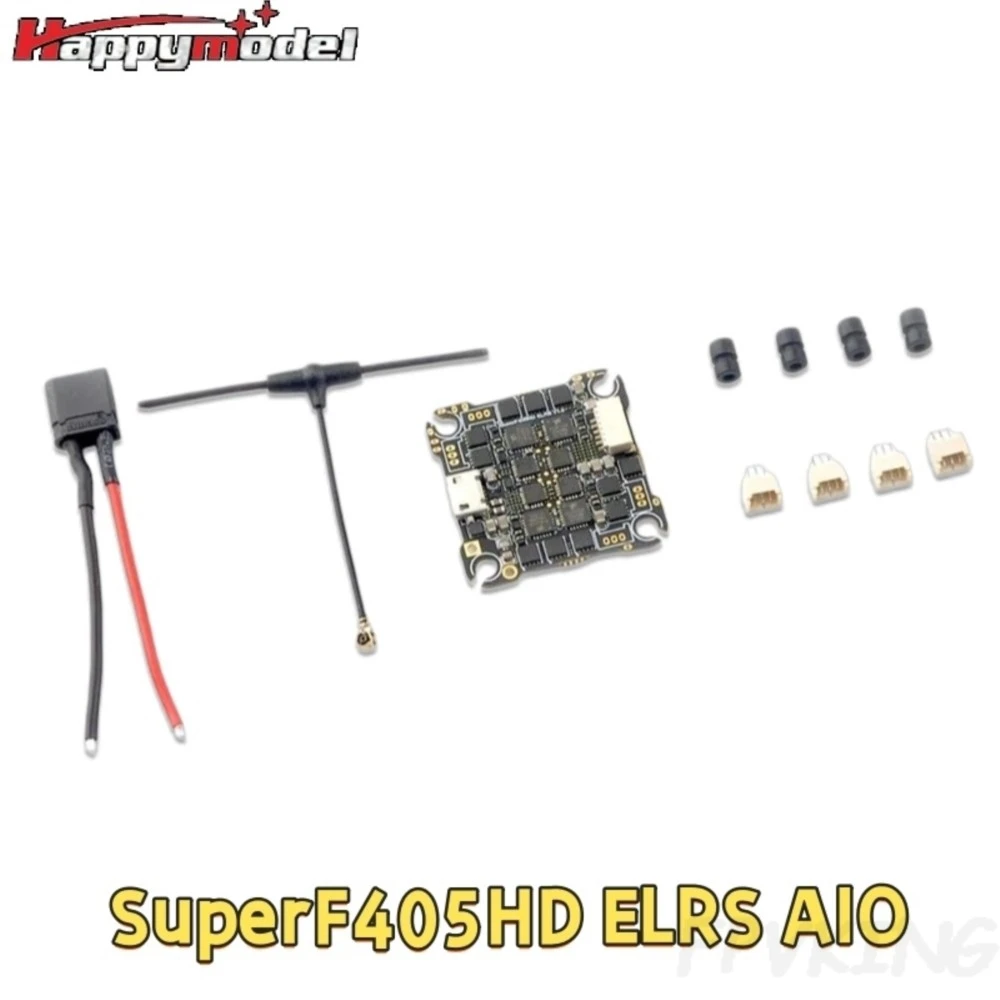 

HappyModel SuperF405HD ELRS AIO 3in1 Flight Controller Built-in 20A ESC 2.4G ELRS Receiver 2-4S 25.5x25.5mm for FPV Whoop Drone
