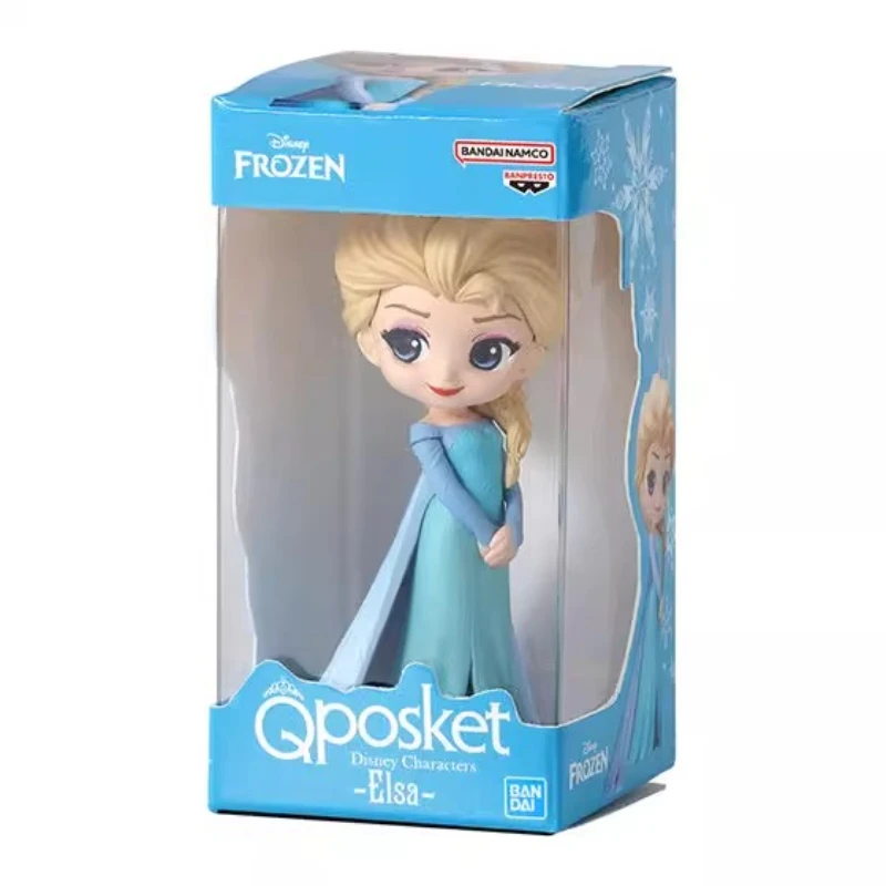 Bandai 4 SZT. Gashapon Disney Qposket Elsa Bella Anna Anime Zabawki Dla Dzieci Figurki Akcji Prezenty Kolekcjonerskie Modele Modelowanie Ozdoby