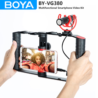 BOYA BY-VG380 All-in-one Multifunctional Smartphone Video Kit with BY-MM1 Microphone for iOS Android Podcasting Recording Vlog