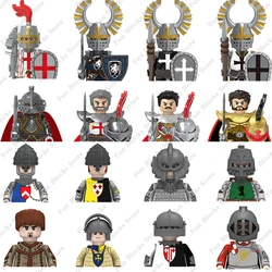 Military Medieval Knights Mini Action Figures Temple Knight Lion Heart Movies Bricks Assembly Building Blocks Toys for Children