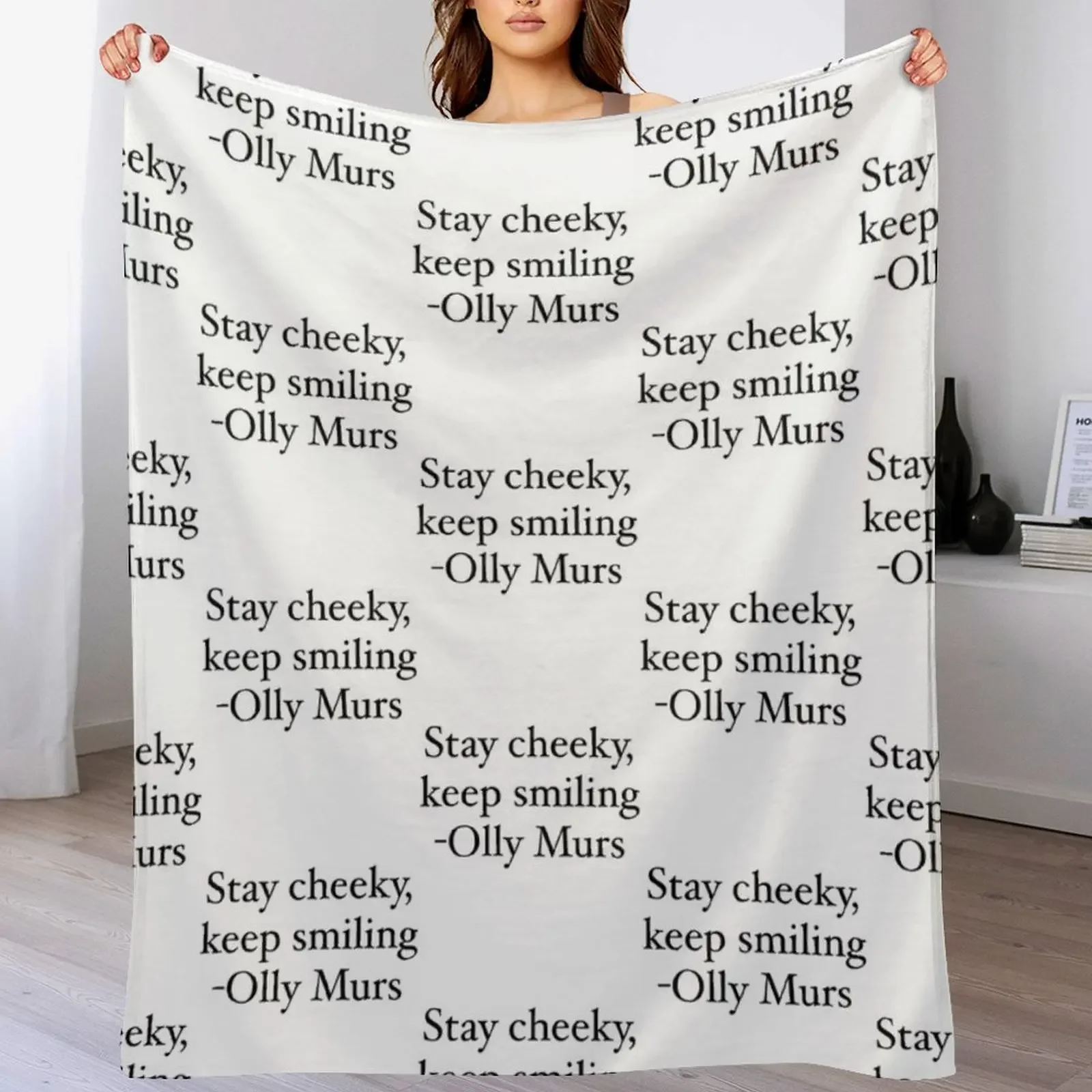 

New Olly Murs Quote Design Throw Blanket Cute Plaid decorative Blankets