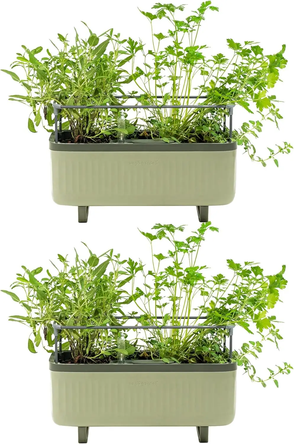 2 Pack Herb Indoor Plant Box, Self Watering Planters Pots for Indoor Plants with Trellis for Kitchen Window Sill