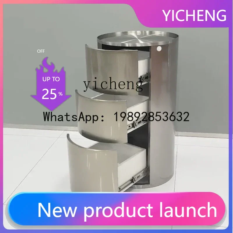 

LYY stainless steel tool cabinet hair salon special hair salon three-layer storage locker