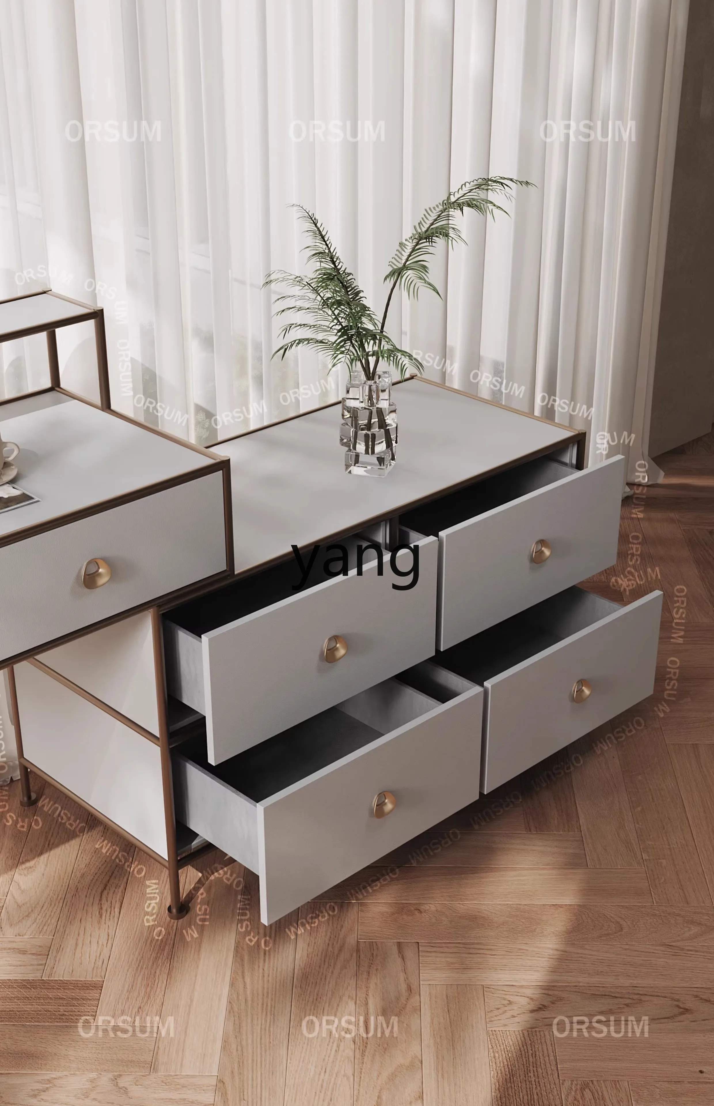 LMM モダン シンプル ドレッサー サイド キャビネット ライト 高級 アート クリエイティブ ハードウェア テーブル