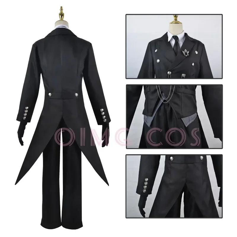 EE01 Black Butler Sebastian Michaelis Cosplay Sebas Costume Anime giapponese Carnevale Festa Uniforme SwallowtailIo0!