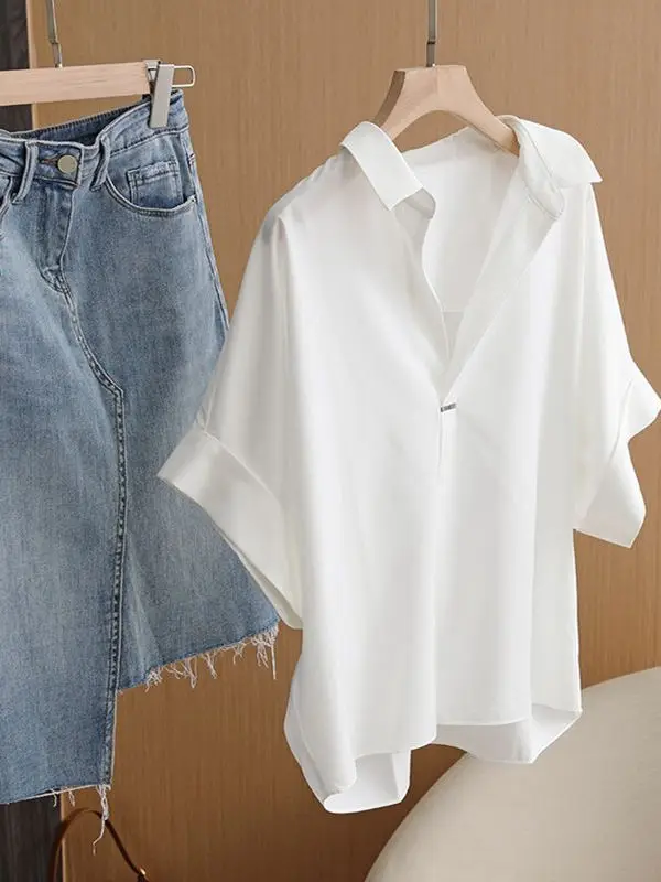 

Корейский цветной свободный крой, повседневный ort Sve Overhead irt, удобный топ для похудения, летний новый модный женский топ...