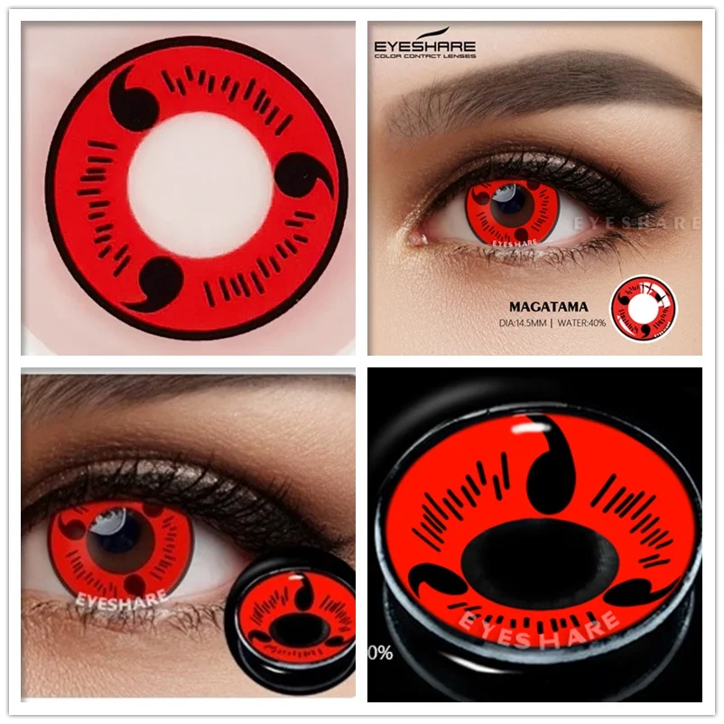 AMARA Color Contact Lenses For Eyes 2pcs Anime Cosplay Colored Lenses Blue Purple Halloween Lenses Contact Lens Beauty Makeup