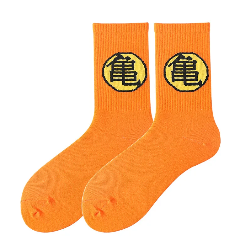 Anime Figure Cartoon Dragon Ball Goku Turtle Dragon Ball patterned mid-calf cotton socks skateboarding men women couple stocking