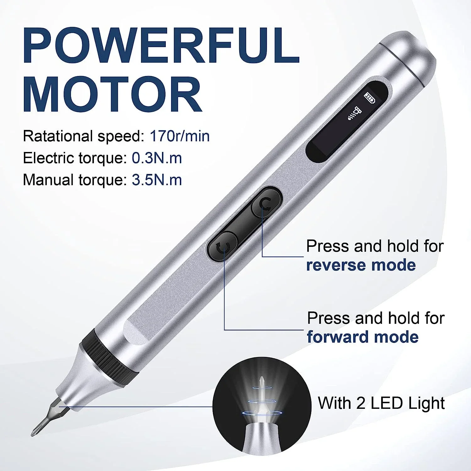 Precision Electric Screwdriver Set Silent and Durable Type-C Fast Charging Cordless Screwdriver 17/50 In 1 Electric Tool Set